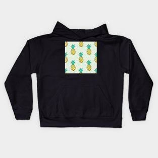 Cute pattern with pineapples Kids Hoodie